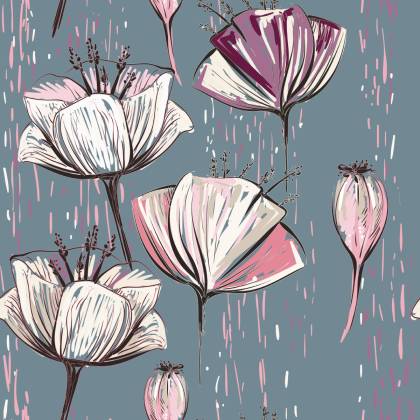 Tapeta Malowane Tulipany