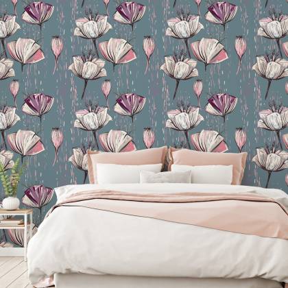 Tapeta Malowane Tulipany