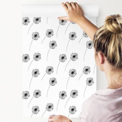 Tapeta Minimalistyczne Rysowane Dmuchawce