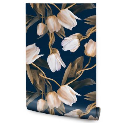 Tapeta Malowane Wiosenne Tulipany