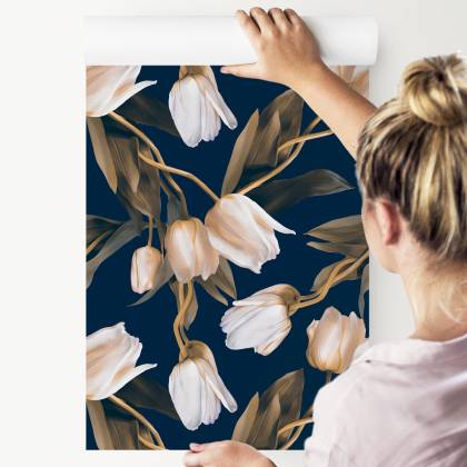 Tapeta Malowane Wiosenne Tulipany