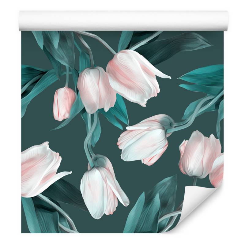 Tapeta Namalowany Bukiet Tulipanów