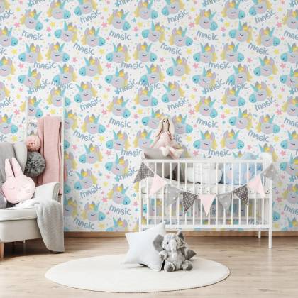 Tapeta Dla Dzieci – Magiczne Śpiące Jednorożce