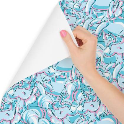 Tapeta Dla Dzieci – Uśmiechnięte Kolorowe Jednorożce