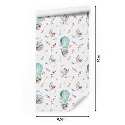 Tapeta Balony I Ptaki Na Niebie