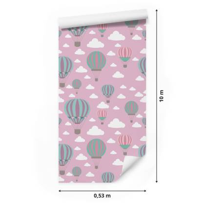 Tapeta Kolorowe Balony W Chmurach