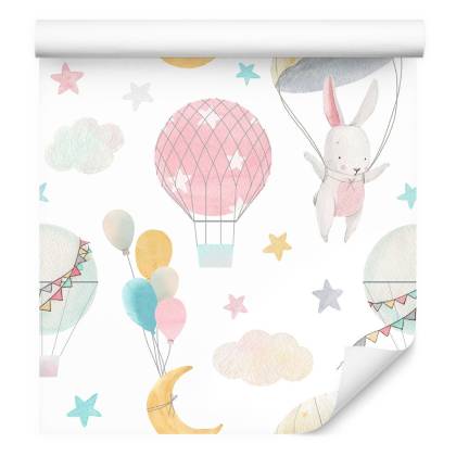 Tapeta Balony Na Tle Kolorowych Gwiazdek