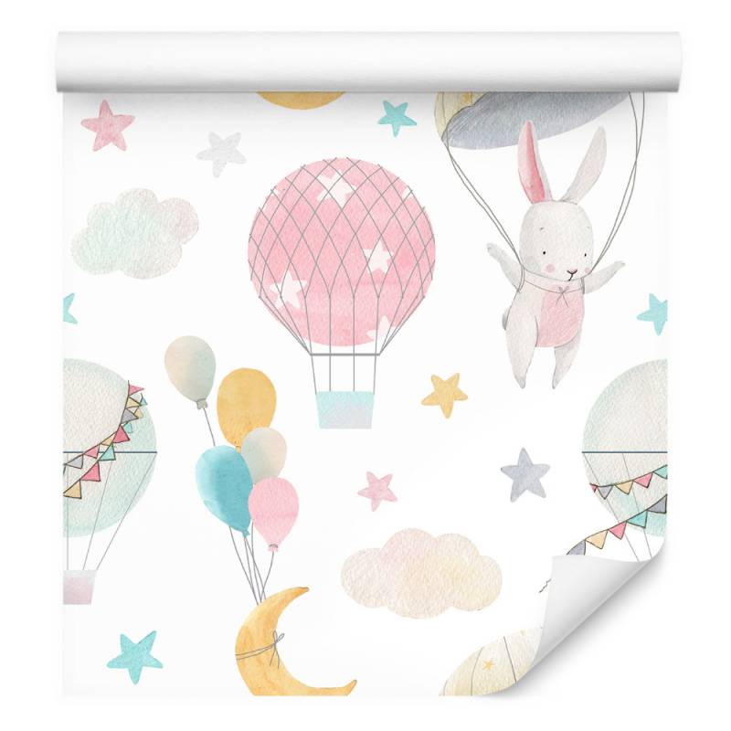 Tapeta Balony Na Tle Kolorowych Gwiazdek
