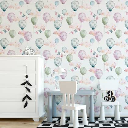Tapeta Balony W Delikatnych Kolorach