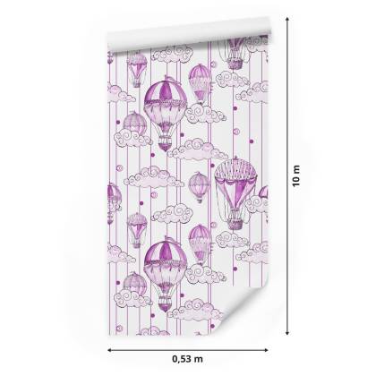 Tapeta Balony W Odcieniach Fioletu