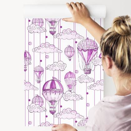 Tapeta Balony W Odcieniach Fioletu