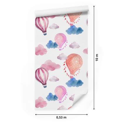 Tapeta Balony Na Tle Kolorowych Chmur