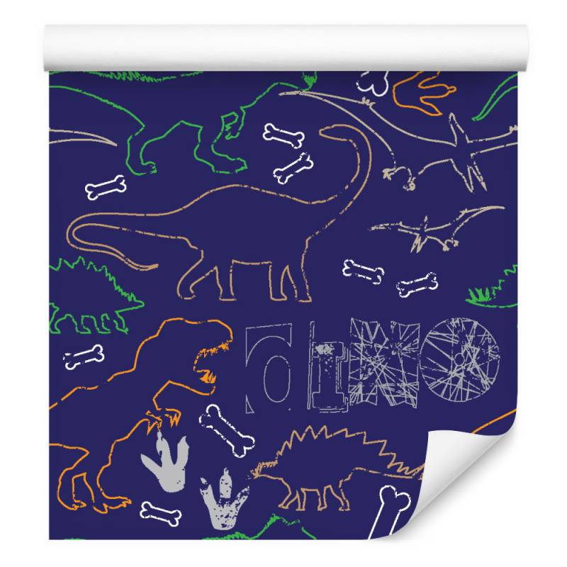 Tapeta Dla Dzieci, Kolorowe Dinozaury, Zwierzęta