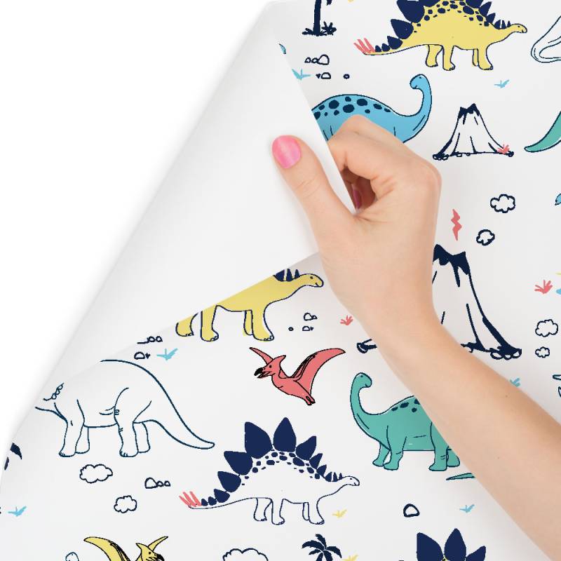 Tapeta Dla Dzieci, Dinozaury Palmy Wulkan