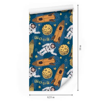 Tapeta Astronauci Wśród Planet