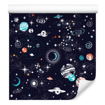 Tapeta Do Pokoju Chłopca Planety Kosmos Gwiazdy