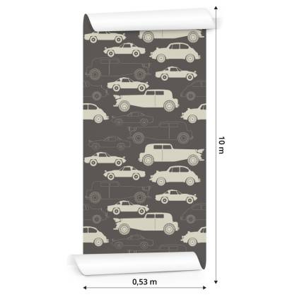 Tapeta Dla Dzieci - Auta W Stylu Retro