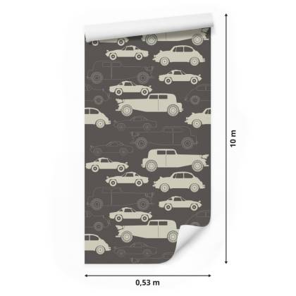 Tapeta Dla Dzieci - Auta W Stylu Retro