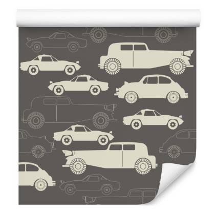 Tapeta Dla Dzieci - Auta W Stylu Retro