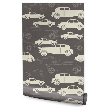 Tapeta Dla Dzieci - Auta W Stylu Retro