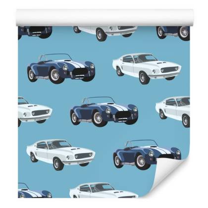 Tapeta Dla Dzieci - Ponadczasowe Samochody W Stylu Retro
