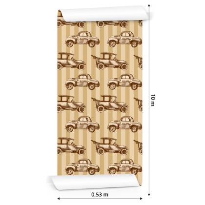 Tapeta Dla Dzieci - Samochody W Stylu Retro