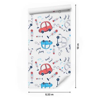 Tapeta Samochody, Auta, Chmurki, Do Pokoju Dziecka