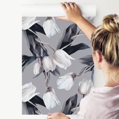 Tapeta Malowane Tulipany