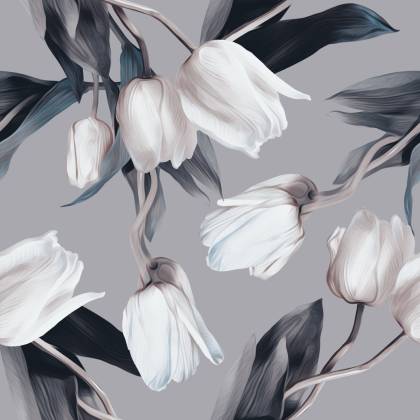 Tapeta Malowane Tulipany