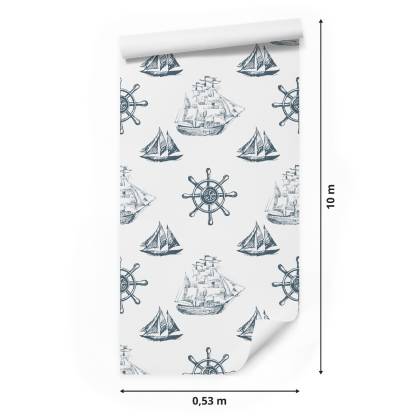 Tapeta Żaglowce W Stylu Vintage