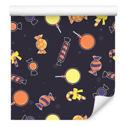 Tapeta Kolorowe Cukierki Na Halloween