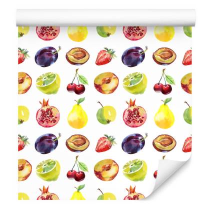 Tapeta Do Kuchni, Owoce, Jabłka, Wiśnie,