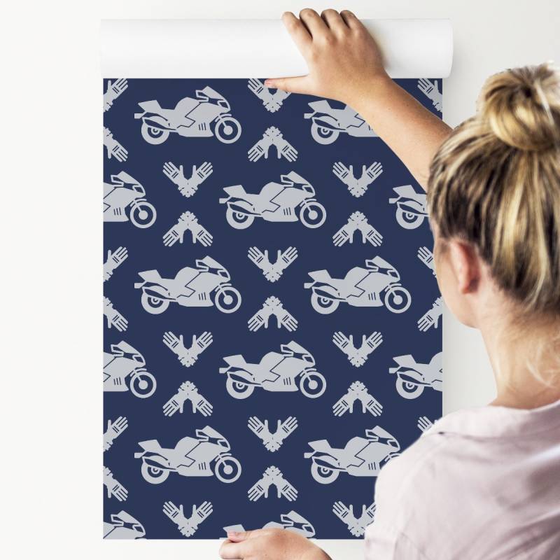 Tapeta Motocykle Z Nowoczesnymi Ornamentami