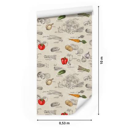 Tapeta Bukiet Warzywny Vintage