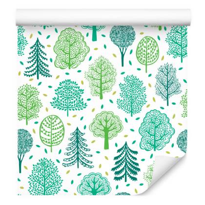 Tapeta Natura, Zieleń, Drzewa, Las Pokój Dziecięcy