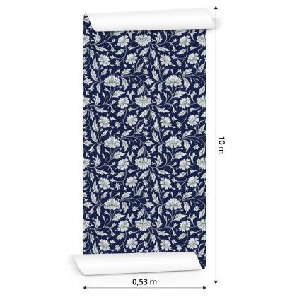 Tapeta Wyrazisty Kwiatowy Wzór W Stylu Retro
