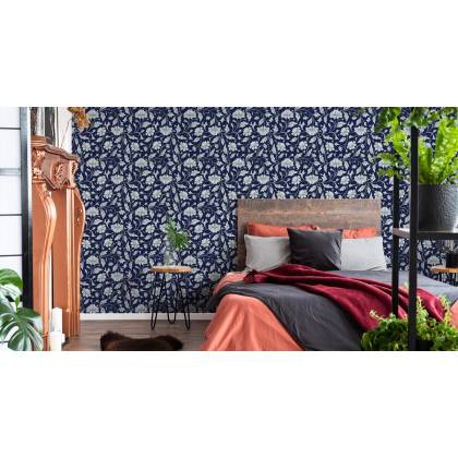 Tapeta Wyrazisty Kwiatowy Wzór W Stylu Retro