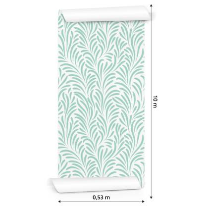 Tapeta Delikatne Liście W Stylu Retro