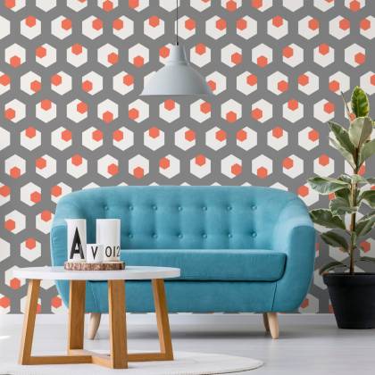 Tapeta Figury Geometryczne W Stylu Retro