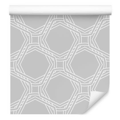 Tapeta Geometryczna Abstrakcja W Odcieniach Szarości