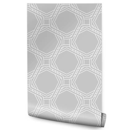 Tapeta Geometryczna Abstrakcja W Odcieniach Szarości