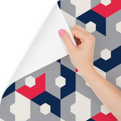 Tapeta Geometryczna - Abstrakcyjne Sześciokąty