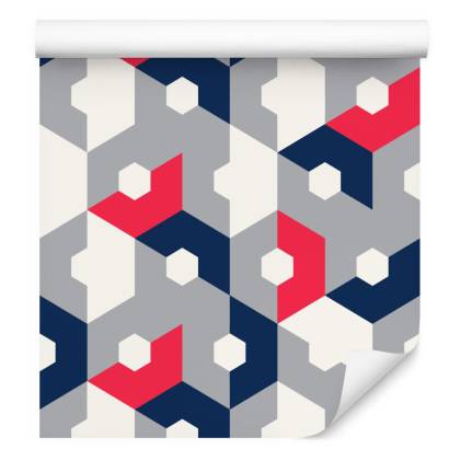 Tapeta Geometryczna - Abstrakcyjne Sześciokąty