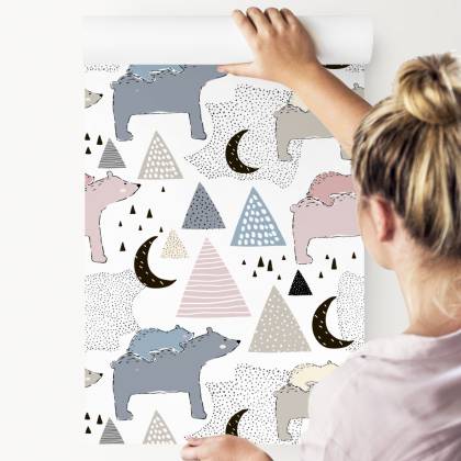 Tapeta Dla Dzieci - Misie W Górach