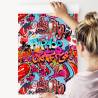 Tapeta Graffiti Z Odcieniami Czerwieni