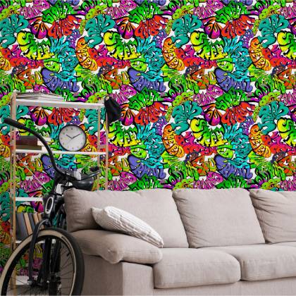 Tapeta Wielobarwne Graffiti