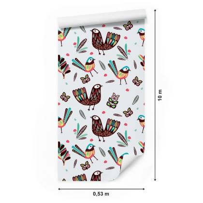 Tapeta Ptaki W Stylu Boho