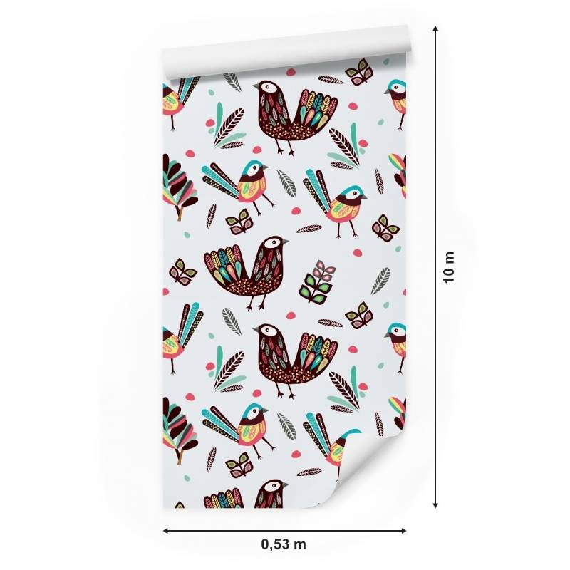 Tapeta Ptaki W Stylu Boho
