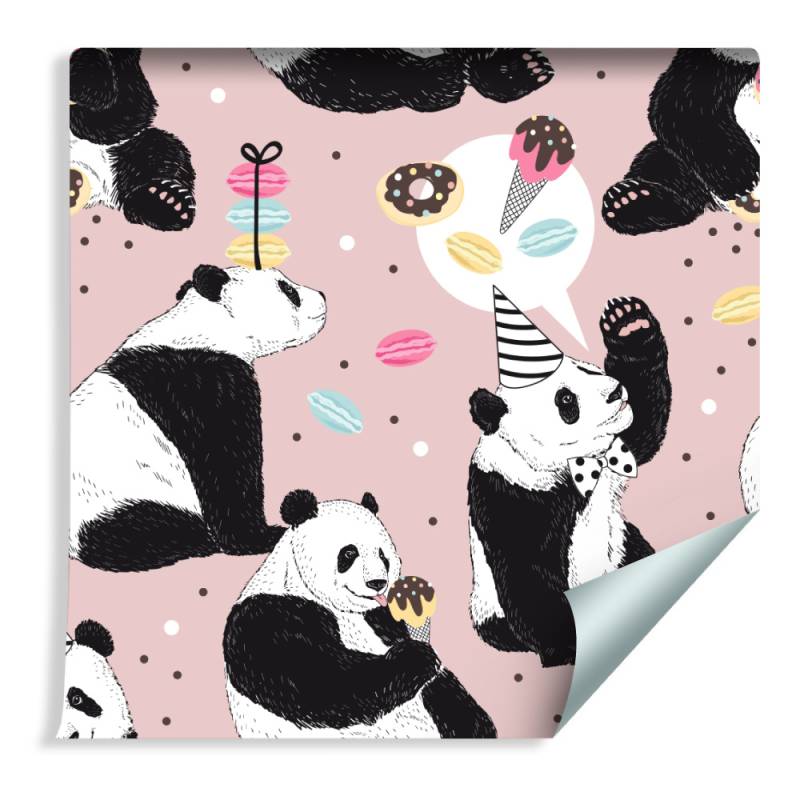 Tapeta Dla Dzieci - Panda I Słodycze