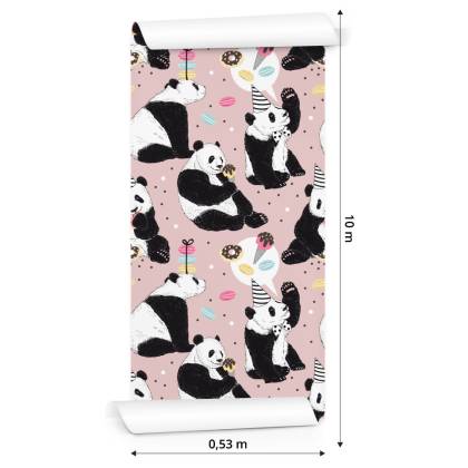 Tapeta Dla Dzieci - Panda I Słodycze